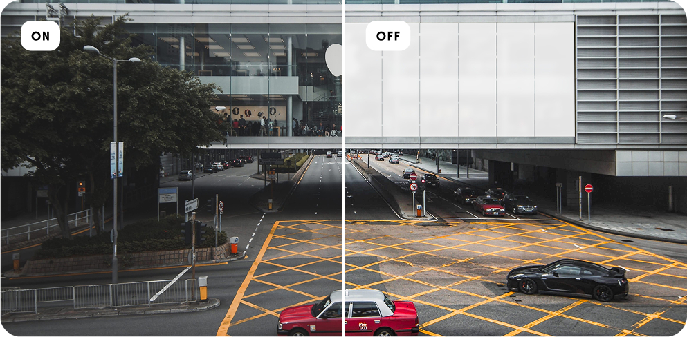 LED Film installation example